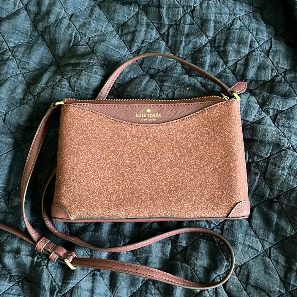 Sparkly maroon Kate Spade and matching card holder